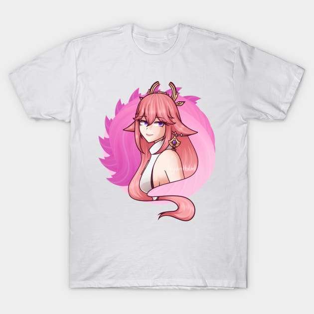 Yae Miko T-Shirt by Nyanibun